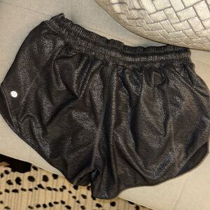 Rare metallic look black and silver shorts size 6